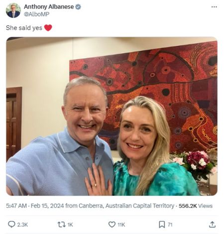 澳大利亚总理宣布订婚 多名政要表示祝贺！