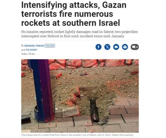 外媒：突发！以色列南部多城市遭火箭弹袭击
