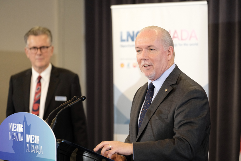 Premier Horgan delivered remarks at LNG Canada media conference 2018.10.02