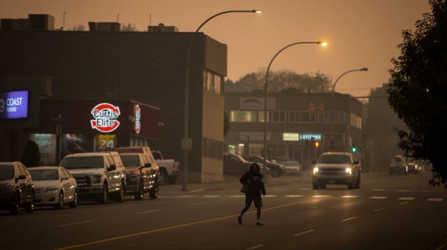 卑诗省野火 让部分城市空气质量世界最差