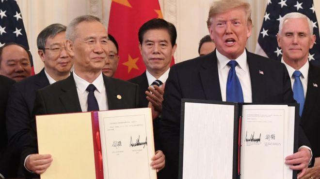 中美签署第一阶段贸易协议