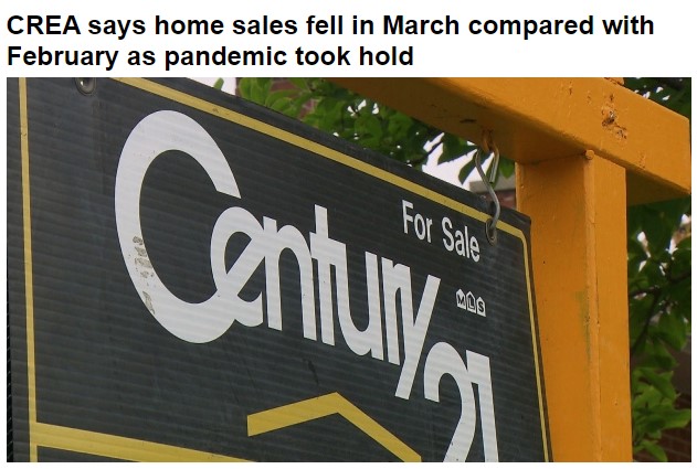 CREA发布报告：3月房屋销售下跌14.3%