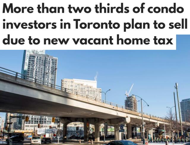 多伦多逾三分之二公寓投资业主打算卖房