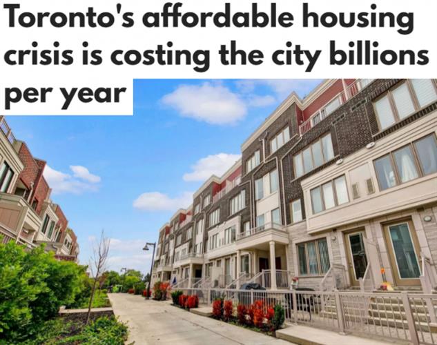 大多伦多高房价的经济成本惊人！政府开始行动