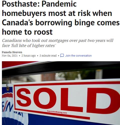 CIBC：加拿大过去18个月买房的人麻烦大了