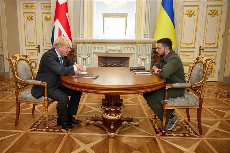 英国首相约翰逊访问乌克兰基辅，系俄乌冲突爆发后第二次