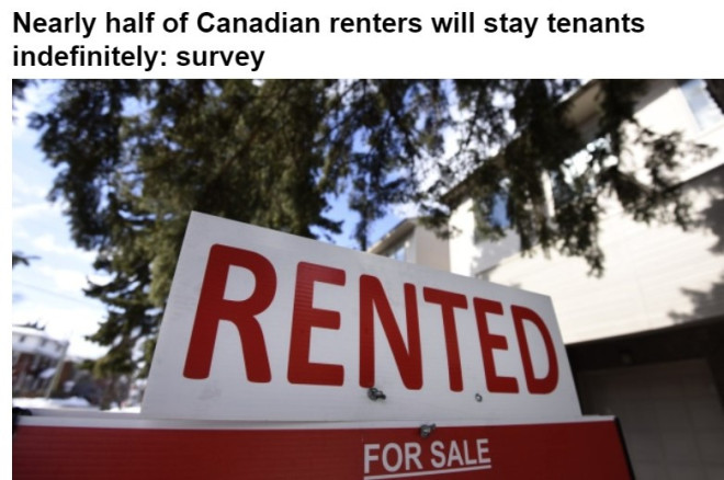绝望了：近一半的加拿大租户将无限期租房，退休也受影响