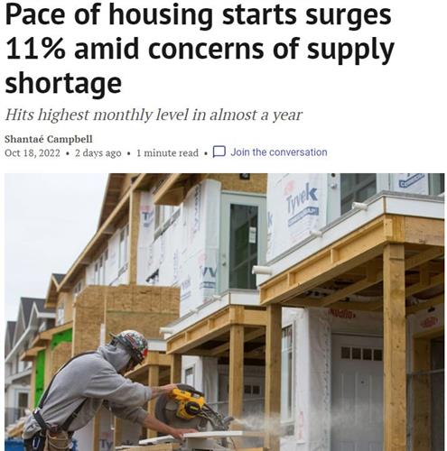 难以置信：加拿大9月新建住房开工量创新高，涨11%