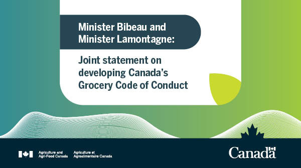 加拿大推进首个食品杂货业行为守则 联邦及省农业部长发布声明