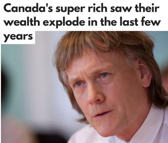 疫情3年，加拿大超级富豪的财富惊人地增长了51%