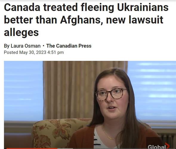 加拿大政府被告了：对待乌克兰人比阿富汗人更好
