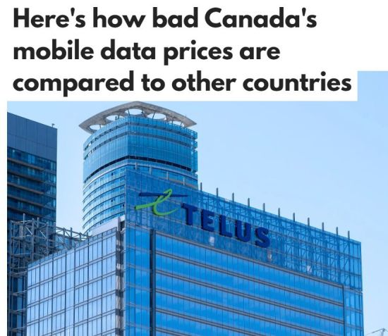 加拿大手机上网费比法国贵26倍，比津巴布韦便宜很多