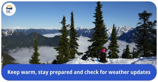 加拿大BC省政府鼓励民众为冬季天气做好准备