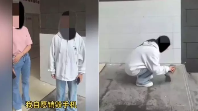 极端教育︱逼学生“自愿”砸烂手机 郑州教师惹质疑︱有片