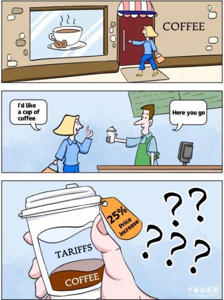 “美式特调”：高关税的苦咖啡味｜新漫评