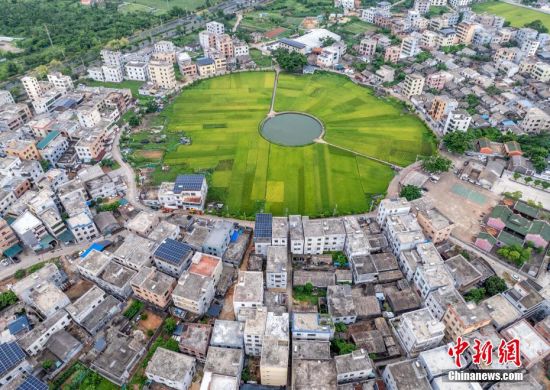 航拍海口“太极村”：400年古村落巧筑“大地时钟”