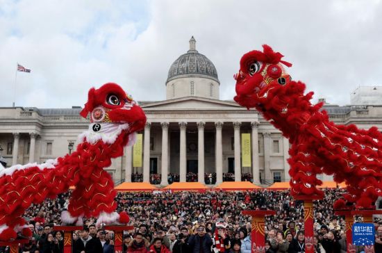 英国伦敦特拉法加广场举行春节庆祝活动