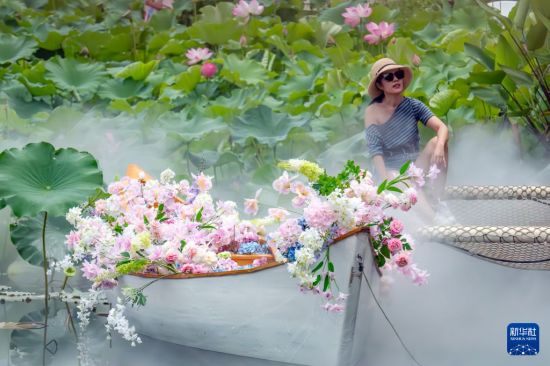 诗意中国：画船撑入花深处