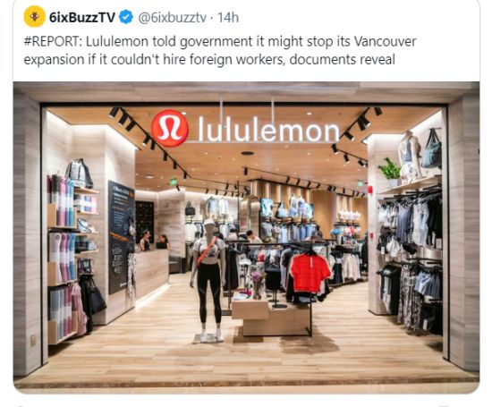 摊上事！加拿大Lululemon被列黑名单！全网愤怒抵制: 再也不买！