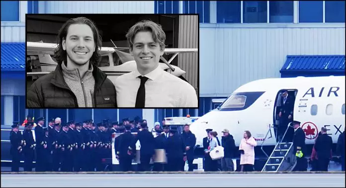 加航两殉职机师遗体运返国 数百同袍冒雨列队悼念