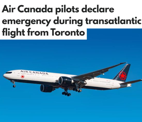 加航多伦多起飞的国际航班宣布紧急状态！载290人飞机多次故障！