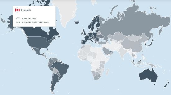 加拿大护照实力超越美国，全球免签榜再洗牌